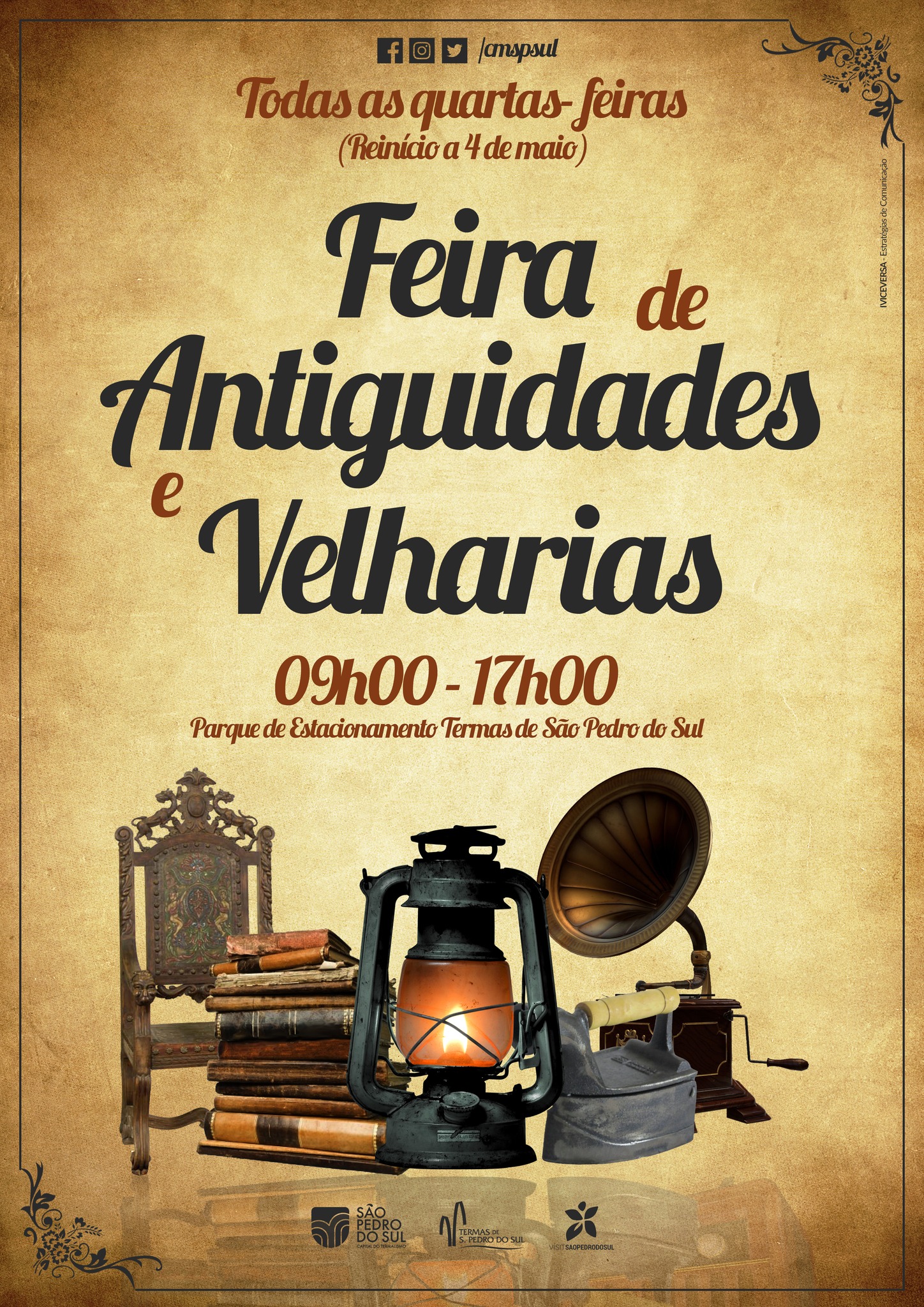 Read more about the article FEIRA DE ANTIGUIDADES, VELHARIAS E COLECIONISMO – Termas S. Pedro Sul
